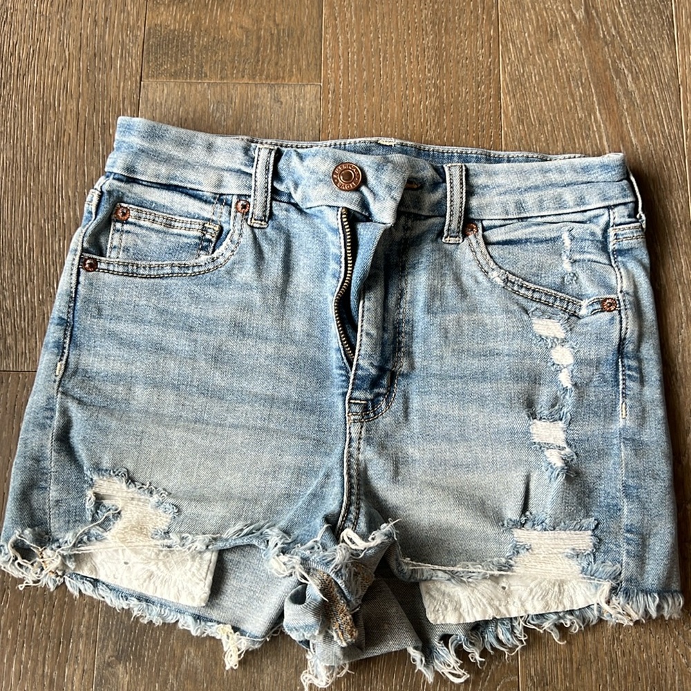 American eagle super stretch jean shorts